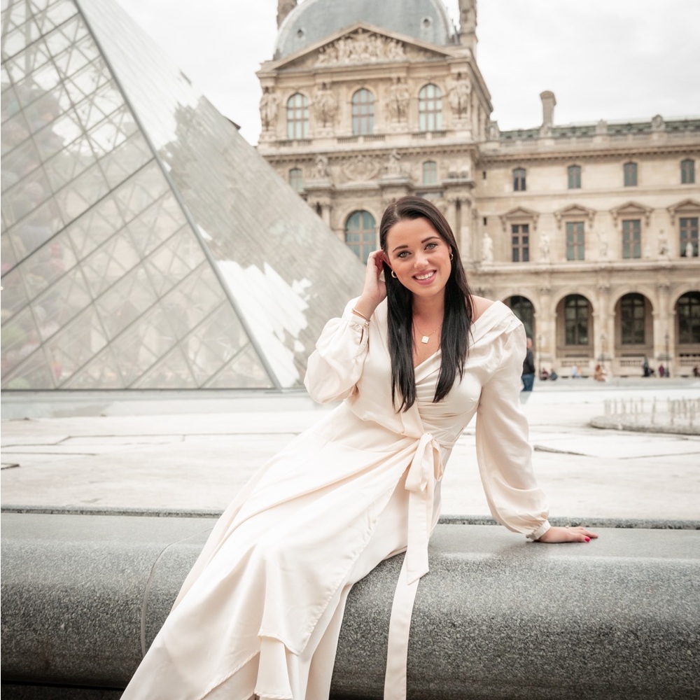 Nasty Gal Ivory Satin Long Sleeve Cowl Back Maxi Dress
